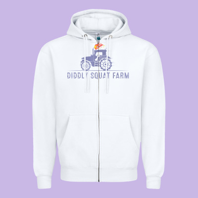 Diddly Farm For Men And Women Zipper Hoodie Designed By Designpulse