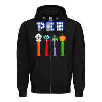 Black halloween pez Zipper Hoodie - trangStudio