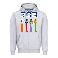 Heather Grey halloween pez Zipper Hoodie - trangStudio