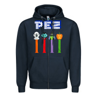 Navy halloween pez Zipper Hoodie - trangStudio