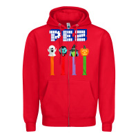 Red halloween pez Zipper Hoodie - trangStudio