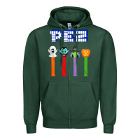 Sports Green halloween pez Zipper Hoodie - trangStudio