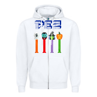 White halloween pez Zipper Hoodie - trangStudio