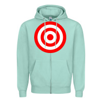 Bullseye Target Red & White Rings Target Zipper Hoodie | Teevron