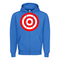True Royal bullseye target red & white rings target Zipper Hoodie - DesignPulse