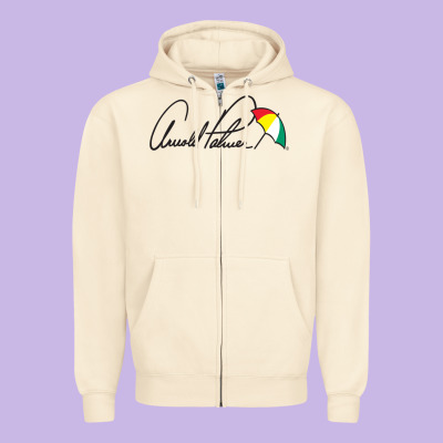 Arnold Palmer Zipper Hoodie Designed By Designpulse