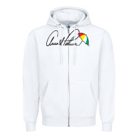 White Arnold Palmer Zipper Hoodie - DesignPulse