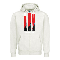 Oatmeal Heather INTERPOL BAN Zipper Hoodie - DesignPulse