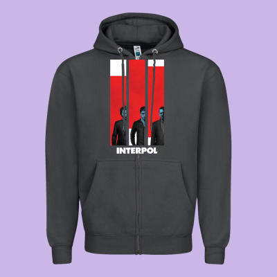Interpol Ban Zipper Hoodie Designed By Designpulse