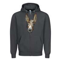 Smoke american mammoth jackstock donkey  face Zipper Hoodie - LillyAllenDesigns