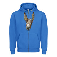 True Royal american mammoth jackstock donkey  face Zipper Hoodie - LillyAllenDesigns