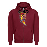 Burgundy Gino time basketball Zipper Hoodie - DesignPulse