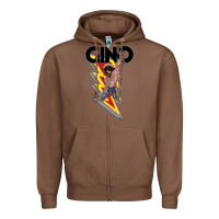 Chestnut Gino time basketball Zipper Hoodie - DesignPulse