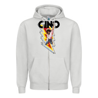 Dove Grey Gino time basketball Zipper Hoodie - DesignPulse