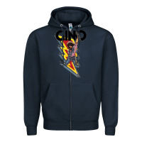 Navy Gino time basketball Zipper Hoodie - DesignPulse