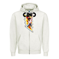 Oatmeal Heather Gino time basketball Zipper Hoodie - DesignPulse