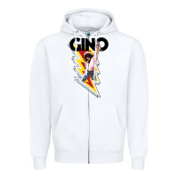 White Gino time basketball Zipper Hoodie - DesignPulse