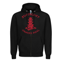 Black SUCCULENT CHINESE MEAL CHINESE TAKE OUT TAKE AWAY Zipper Hoodie - DesignPulse