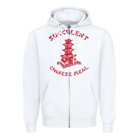 White SUCCULENT CHINESE MEAL CHINESE TAKE OUT TAKE AWAY Zipper Hoodie - DesignPulse