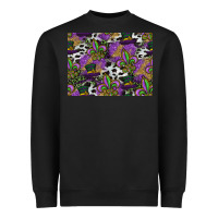 Black mardi gras celebration pattern Heavyweight Sweatshirt - CowhideDigitalArt