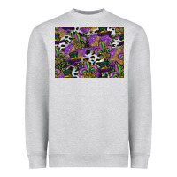 Heather Grey mardi gras celebration pattern Heavyweight Sweatshirt - CowhideDigitalArt