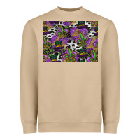 Mushroom mardi gras celebration pattern Heavyweight Sweatshirt - CowhideDigitalArt
