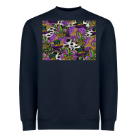 Navy mardi gras celebration pattern Heavyweight Sweatshirt - CowhideDigitalArt