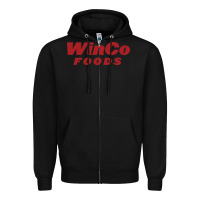 Black winco foods american supermarket Zipper Hoodie - DesignPulse