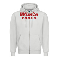 Dove Grey winco foods american supermarket Zipper Hoodie - DesignPulse