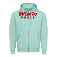 Seafoam winco foods american supermarket Zipper Hoodie - DesignPulse
