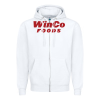 White winco foods american supermarket Zipper Hoodie - DesignPulse