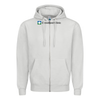 Dove Grey Cleveland clinic Zipper Hoodie - DesignPulse