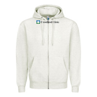 Oatmeal Heather Cleveland clinic Zipper Hoodie - DesignPulse