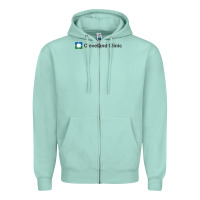 Seafoam Cleveland clinic Zipper Hoodie - DesignPulse