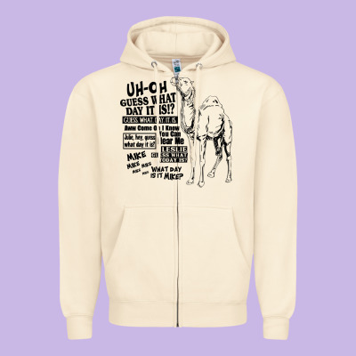 New Hump Day Camel Guess What Day Zipper Hoodie Designed By Designpulse