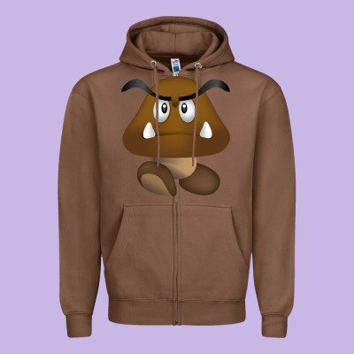 Goomba Zipper Hoodie Designed By Designpulse