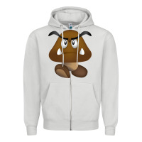 Dove Grey goomba Zipper Hoodie - DesignPulse