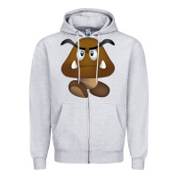 Heather Grey goomba Zipper Hoodie - DesignPulse