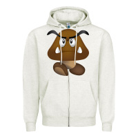 Oatmeal Heather goomba Zipper Hoodie - DesignPulse