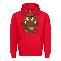 Red goomba Zipper Hoodie - DesignPulse