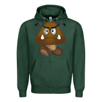 Sports Green goomba Zipper Hoodie - DesignPulse