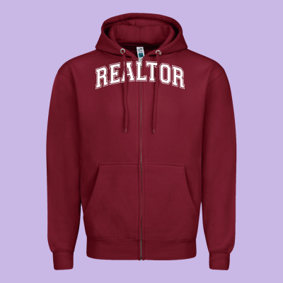 Realtor Zipper Hoodie Designed By Designpulse