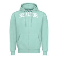 Seafoam realtor Zipper Hoodie - DesignPulse
