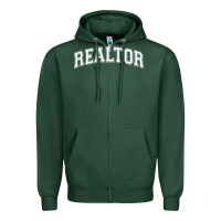 Sports Green realtor Zipper Hoodie - DesignPulse