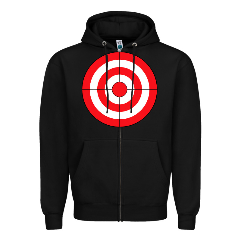 Bulls Eye Target Lazy Diy Halloween Costume Darts Shooting T Shirt Zipper Hoodie by DesignPulse | Teevron