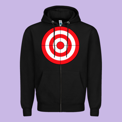 Bulls Eye Target Lazy Diy Halloween Costume Darts Shooting T Shirt Zipper Hoodie Designed By Designpulse