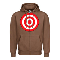 Chestnut bulls eye target lazy diy halloween costume darts shooting t shirt Zipper Hoodie - DesignPulse