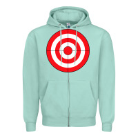 Seafoam bulls eye target lazy diy halloween costume darts shooting t shirt Zipper Hoodie - DesignPulse