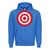 True Royal bulls eye target lazy diy halloween costume darts shooting t shirt Zipper Hoodie - DesignPulse