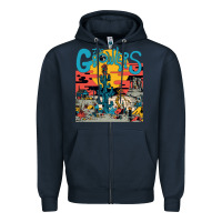 Navy growlers Zipper Hoodie - DesignPulse
